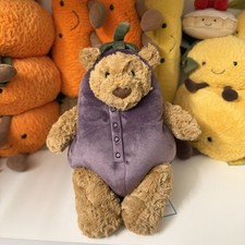 Jellycat Bartholomew Eggplant Bear BNWT New 100 Authentic Fast Ship from USA