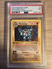 Machamp Base Set First Edition Holo PSA 7 Pokemon Card 1999 Near Mint English