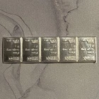 Valcambi Suisse 1g Silver Bars – Lot of 5 – .999 Fine Silver