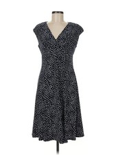 Chaps Women Black Casual Dress M