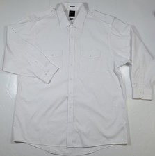 Brooks Brothers Netjets Shirt Mens 18- 32/33 Pilot Flying White Button