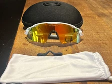 Oakley Radar EV Path Sunglasses - Polished White / Fire Iridium Lens -OO9208-16