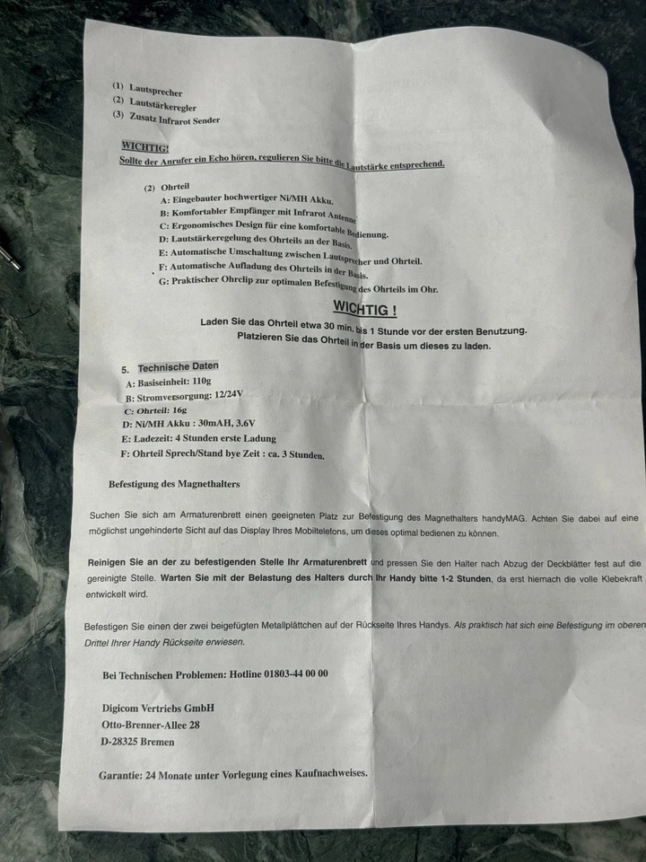 DigiCom I-Talkie Freisprechanlage Y2K mit OVP & Anleitung - Bild 4 von 4