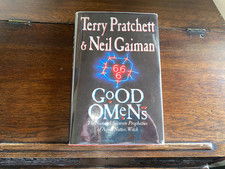 Product Image: GOOD OMENS, Terry Pratchett/Neil Gaiman, SIGNED/LINED/DOODLED 1st UK 1990 HCDJ