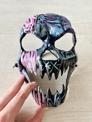 Echte Mala Fama AEW El Clon Arez Toxin Entrance Maske Wrestling Autogramm Lucha