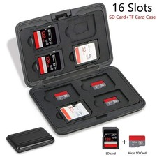 Water Resistant Holder Storage Memory Card Case Fits 8 SD 8 Micro SD