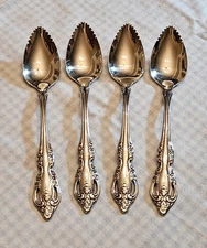 Oneida Community BRAHMS Stainless Steel Flatware Grapefruit Fruit Spoon Set Of 4