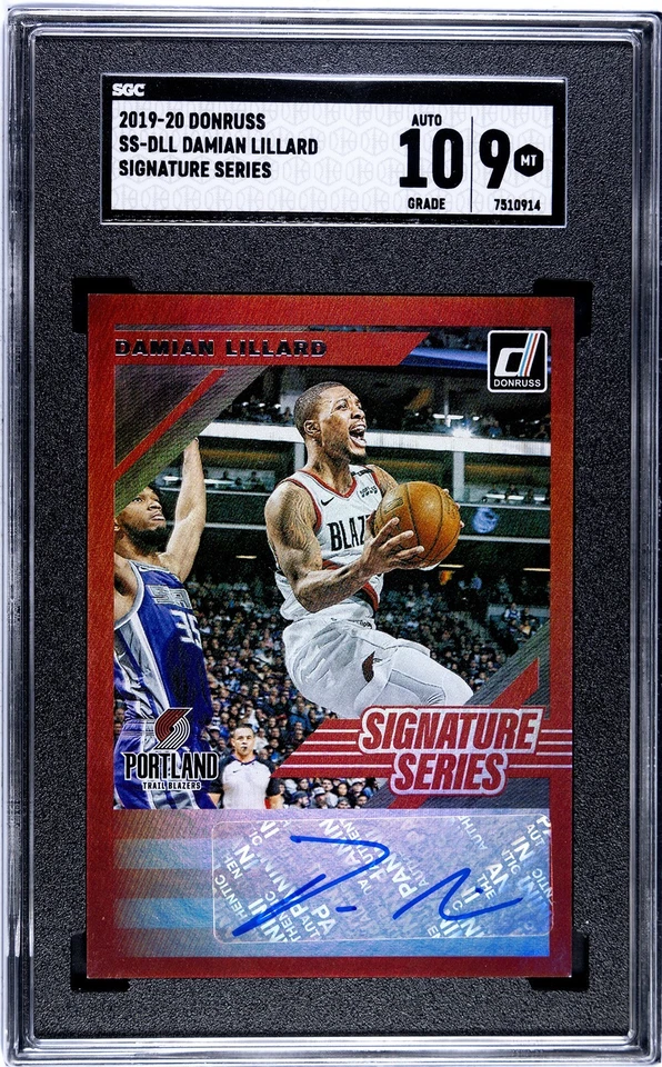 Игра Damian Lillard Auto SGC 9 10 2019-20 Donruss Autograph Signature Series голографическая - Изображение 4 из 4