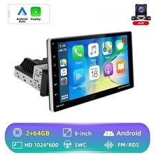 Autoradio 1 DIN Android 9" Wireless GPS WiFi BT RDS + Retrocamera