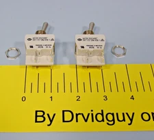 Lot of 2 APEM 641SH/2 Toggle Switch; DPST; 15A; 125V; Panel Mount; 641SH