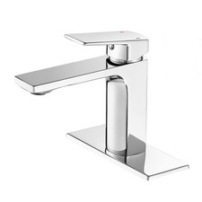 VOTON Chrome Bathroom Faucet One Hole Single Handle Bathroom Sink Faucet Lava...