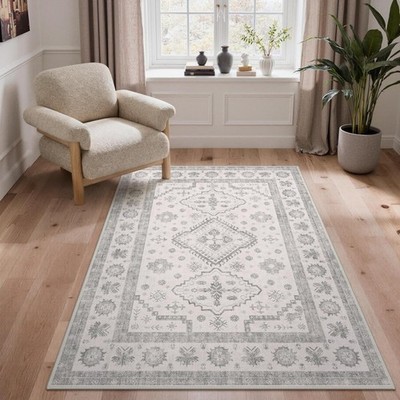 Teppich für Wohnzimmer, Schlafzimmer, Esszimmer, Vintage Boho Stil, 120x170 cm