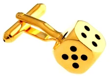 Dice Die Gambling Craps Pair Cufflinks in a Presentation Gift Box & Polishing...