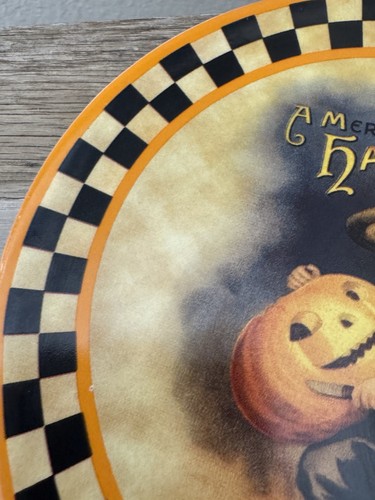 Vintage Bethany Lowe Designs A Merry Halloween Dessert Plate Pumpkin Fall - Picture 5 of 12
