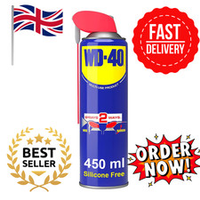 WD-40 Multi-Use Smart Straw 450ml Spray Aerosol Can Clean Rust Lubricant blue 18.64 per litre