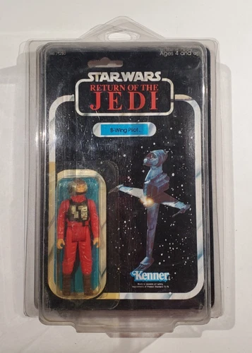 Vintage 1983 Star Wars Return of the Jedi B-WING PILOT Figure 77 Back Carded