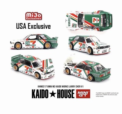 KAIDO House x Mini GT BMW M3 Kaido Works 7-Eleven Larry Chen V1 KHMG217 1/64