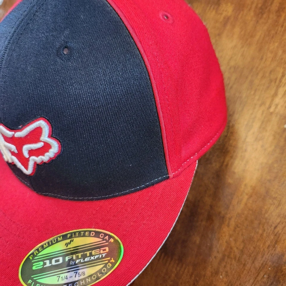 Sombrero de carreras Fox de colección Flexfit 7 1/4 - 7 5/8 Y2K motocross bloque de color patinador Foto 2 de 4