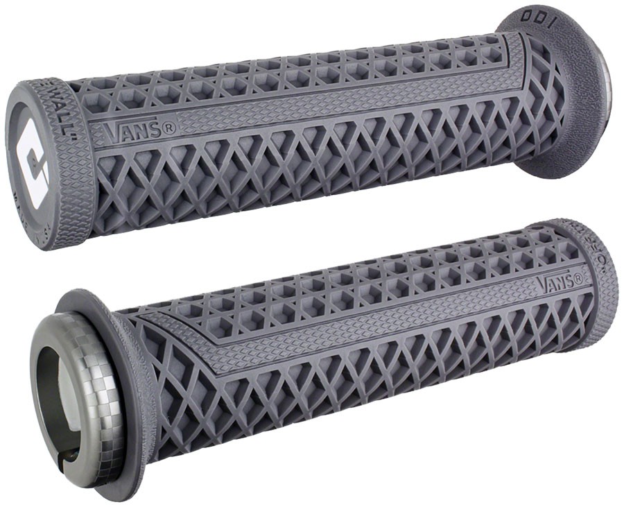 ODI Vans V2.1 MTB LockOn Grips Single Lock On Grey w/ Checker Clamp 130mm