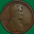 1910-S Lincoln Wheat Cent Fine F Coin #35020