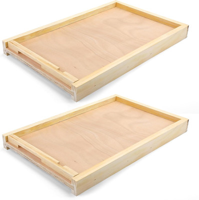 2 Set 8 Frame Beehive Bottom Board with Entrance Reducer Beehive Screened Bottom