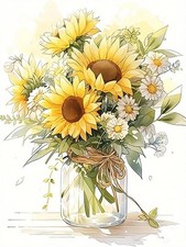 Diamond Painting Kits for Adults, Sunflower 5D Diamond Art Painting for Beginner