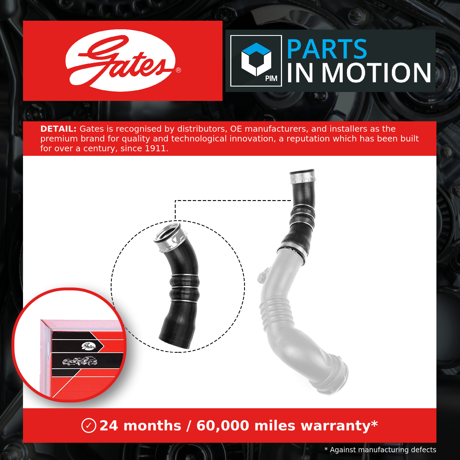 CHARGE AIR HOSE 09-0752 FOR BMW M47D20 N47D20A 2.0L 4cyl 1 E87 - Image 13