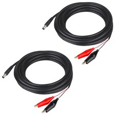 2 Pack 79 Inch Trail Camera Power Cable 5.5x2.1mm DC with Alligator Clips