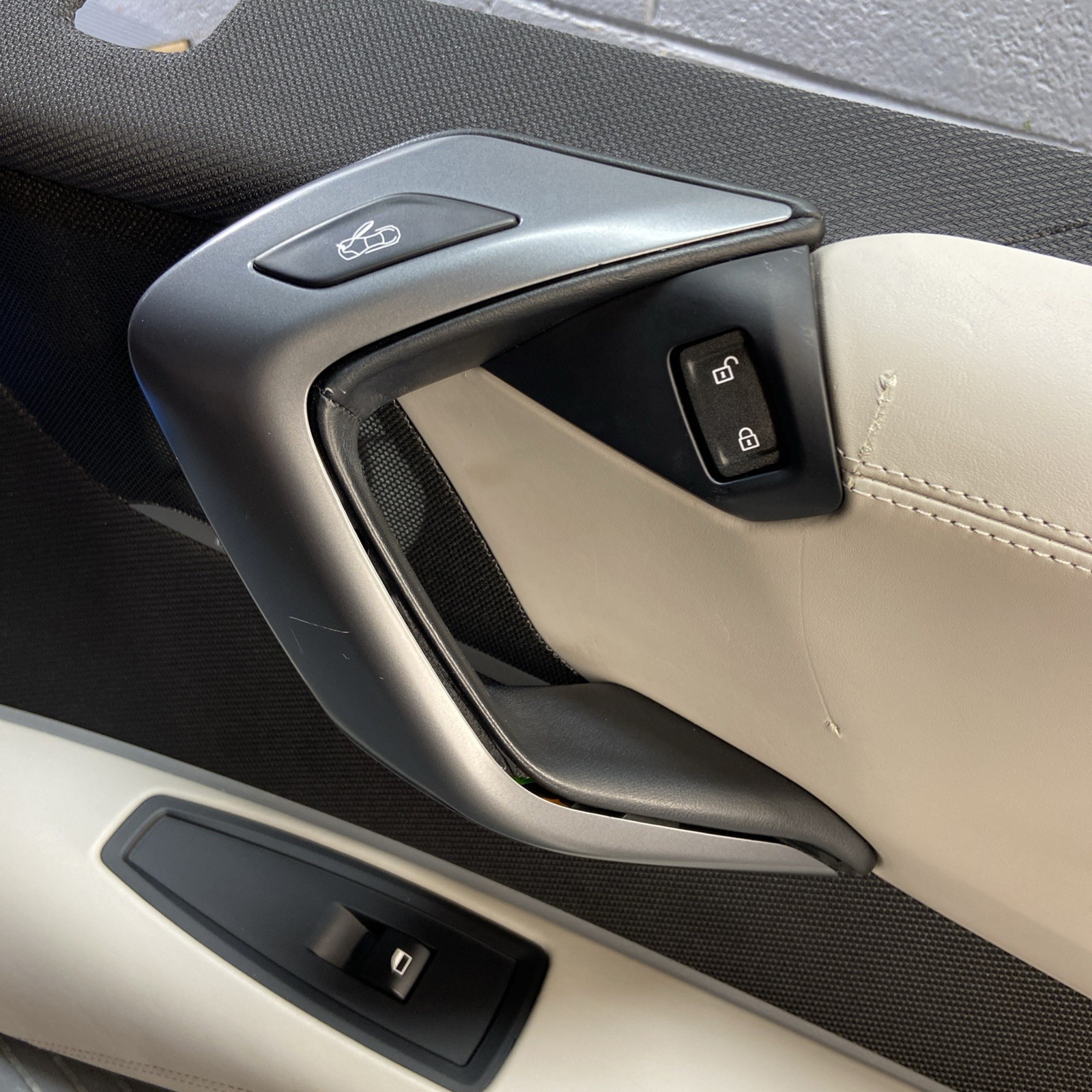 2014-2020 BMW i8 I12 Front Right Interior Door Panel Trim Gray OEM *NOTE*