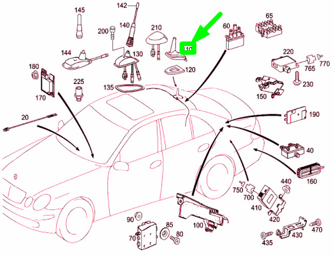 MERCEDES-BENZ E W211 Comand Antenne A2118203675 NEU ORIGINAL | eBay 
