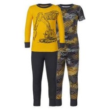 New Kirkland Kids 4-piece Pajama PJ Set, Boys' Sleepwear, Organic Cotton, 3T