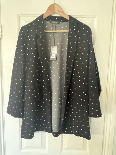 ladies black polka dot blazer size 14 - Picture 2 of 5