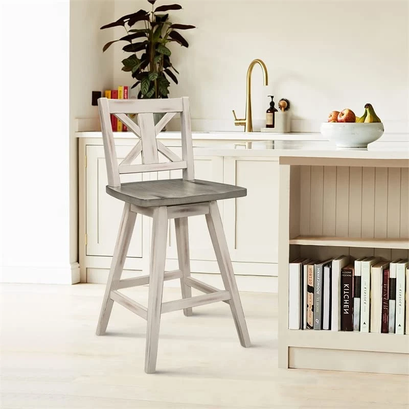 Homelegance Amsonia Counter Height Swivel Barstool Set of 2