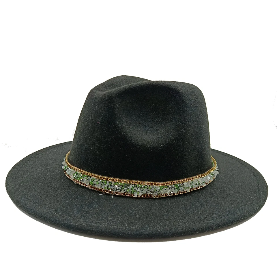 Cappello in Feltro Uomo Donna Panama Sombrero Taglia: 56/58 Jazz - Immagine 3 di 4