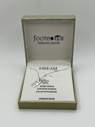 Footnotes Sterling Silver 925 Dream Big Boxed Necklace You’re A Star Dream Big!
