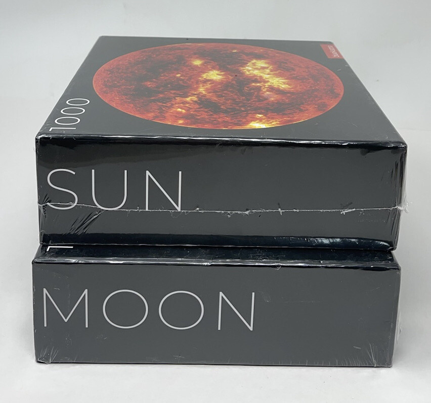 Blue Kazoo 1000 Piece SUN & MOON Puzzle Round Hi Res NASA Image
