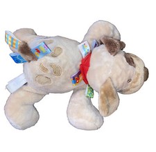 Mary Meyer Taggies Puppy Dog Plush Satin Tags Buddy Lovey Tan Baby Sensory 13