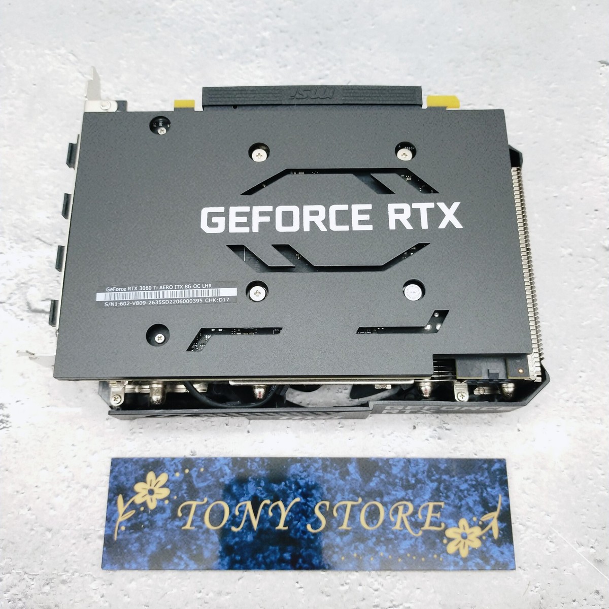 MSI GeForce RTX 3060 Ti AERO ITX 8G OC LHR Graphic Card MSI GeForce RTX 3060 Ti AERO ITX 8G OC LHR Graphic Card