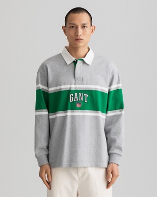 Gant Retro Shield Heavy Rugger Men`s PoloLong Sleeve 2XL
