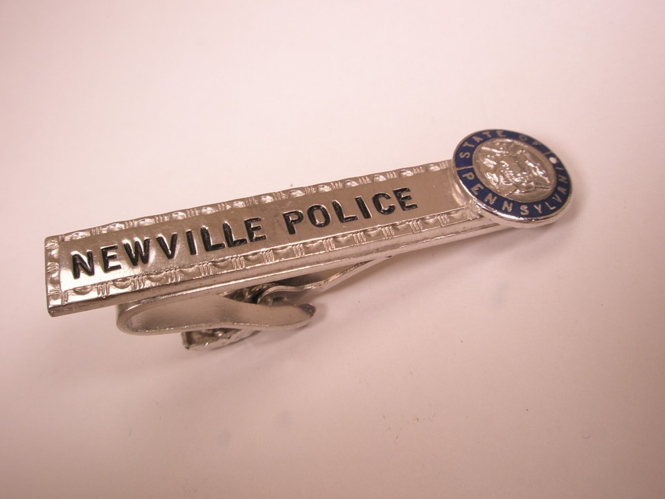 Newville Police Vintage Tie Bar Clip pa pennsylvania cops eBay