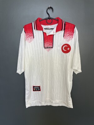 S*s様 Adidas Turkey Away 1996-1998 代表ゲームシ TURKEY NATIONAL TEAM 1996/1998 AWAY FOOTBALL SHIRT ADIDAS VINTAGE