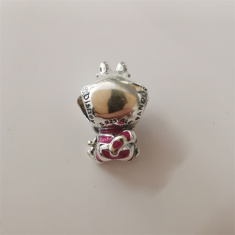 Pandora Plata Dije Alicia en el País de las Maravillas Cheshire Gato Estilo Con Bolsa