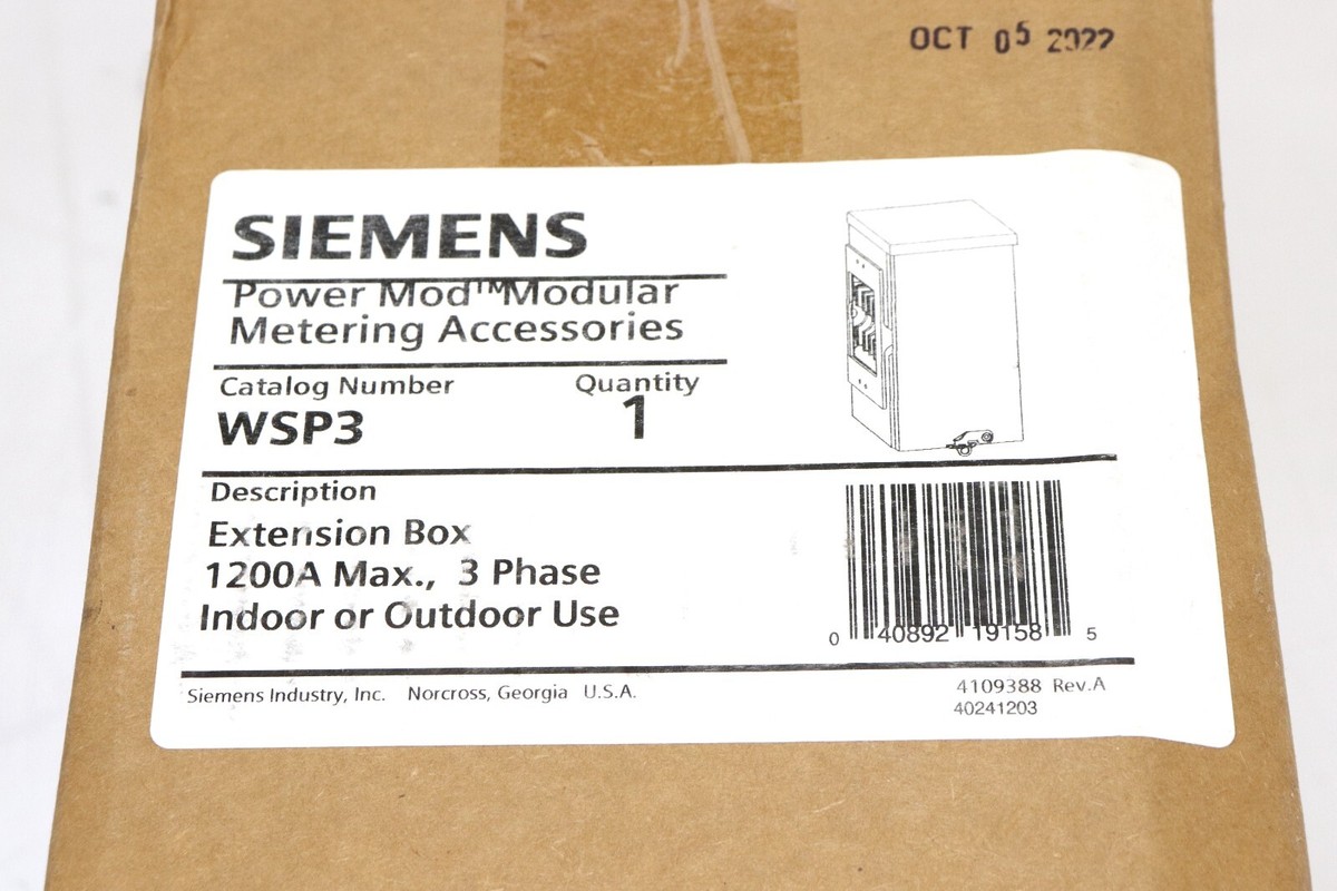 SIEMENS WSP3 1200A 3-PHASE POWER MOD BUS SPACER, METERING