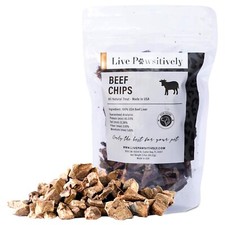 Freeze Dried Beef Hearts, Single ingredient dog treats 3 oz, Live Pawsitively