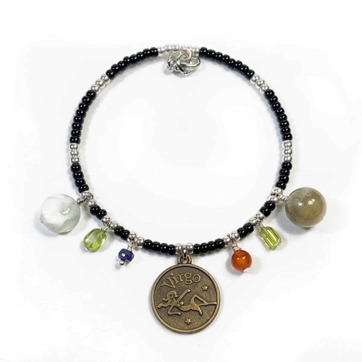 VIRGO ♍ Gemstone Bracelet Zodiac Birthstone Sapphire Peridot Amazonite  Jasper | eBay
