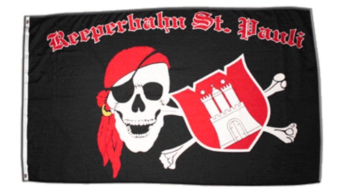 U24 St. Pauli Flagge - Bootsflagge 120x180cm Never Walk Alone