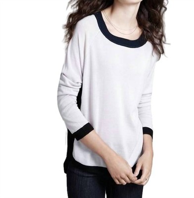 Label+Thread ringer neck pullover in Stone/Navy/Black - size L
