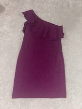 Lilly Pulitzer 14 Bordeaux One Shoulder Dress 013367 Amarena Cherry Knit Pucker