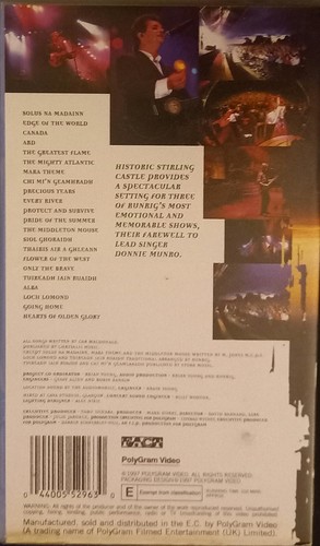 Runrig – Live at Stirling Castle Donnie Munro's Farewell VHS Video Donnie Munro - Bild 2 von 3