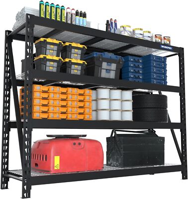 WORKPRO 68'' Ultra Wide 4-Tier Metal Garage Shelving Unit 7200 LBS Capacity